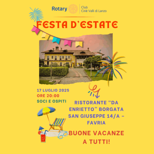 Festa d’Estate Rotary 2025: una serata di brindisi e convivialità