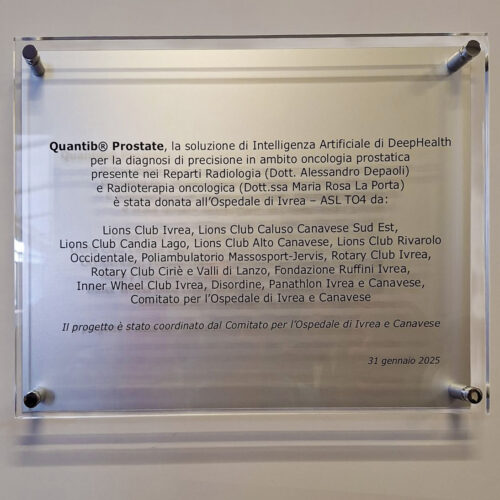 Inaugurazione del software “Quantib Prostate” presso il Reparto di Radiologia dell’Ospedale di Ivrea
