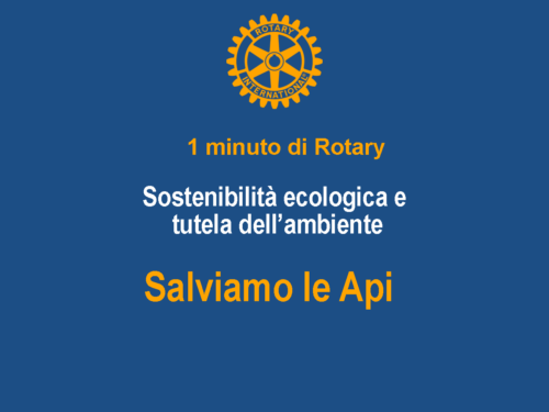 1 minuto di Rotary – Salviamo le Api: educare oggi per proteggere il domani